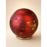 Leuchtender Weihnachts-Photophor von Disney – Rote und goldene Mickey-Kugel