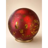 Disney Christmas Light-Up Lantern – Red and Gold Mickey Ball
