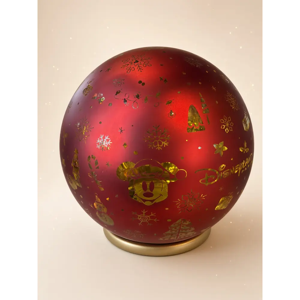 Farolillo luminoso de Navidad Disney – Bola roja y dorada de Mickey