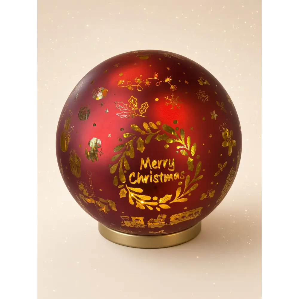 Farolillo luminoso de Navidad Disney – Bola roja y dorada de Mickey