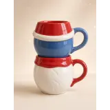 Juego de 2 tazas apilables Stitch – Muñeco de nieve de Navidad