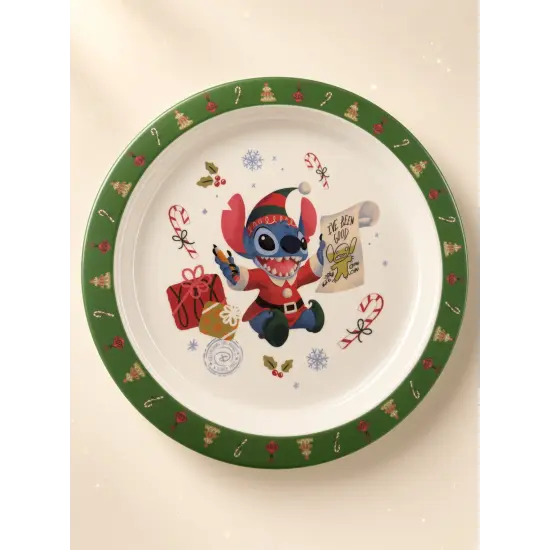Stitch Christmas plate in melamine – Disneyland Paris