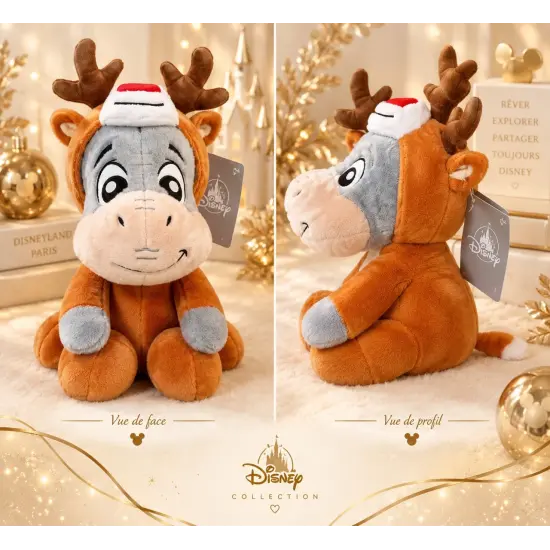 Big Feet Plush Bourriquet dressed as a Christmas reindeer – Disneyland Paris