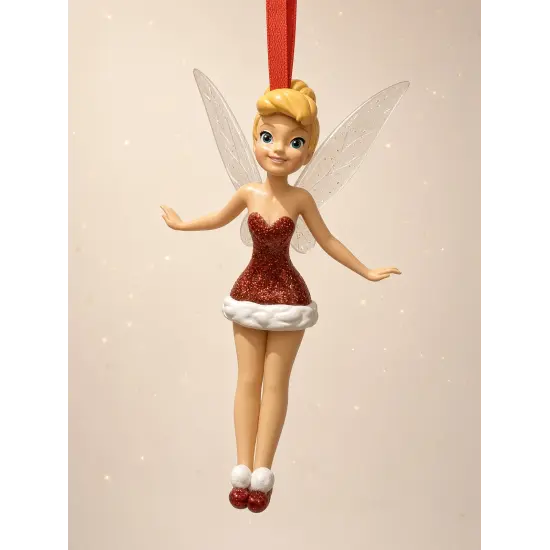 Disney Tinker Bell Christmas Ornament – Red Christmas Outfit