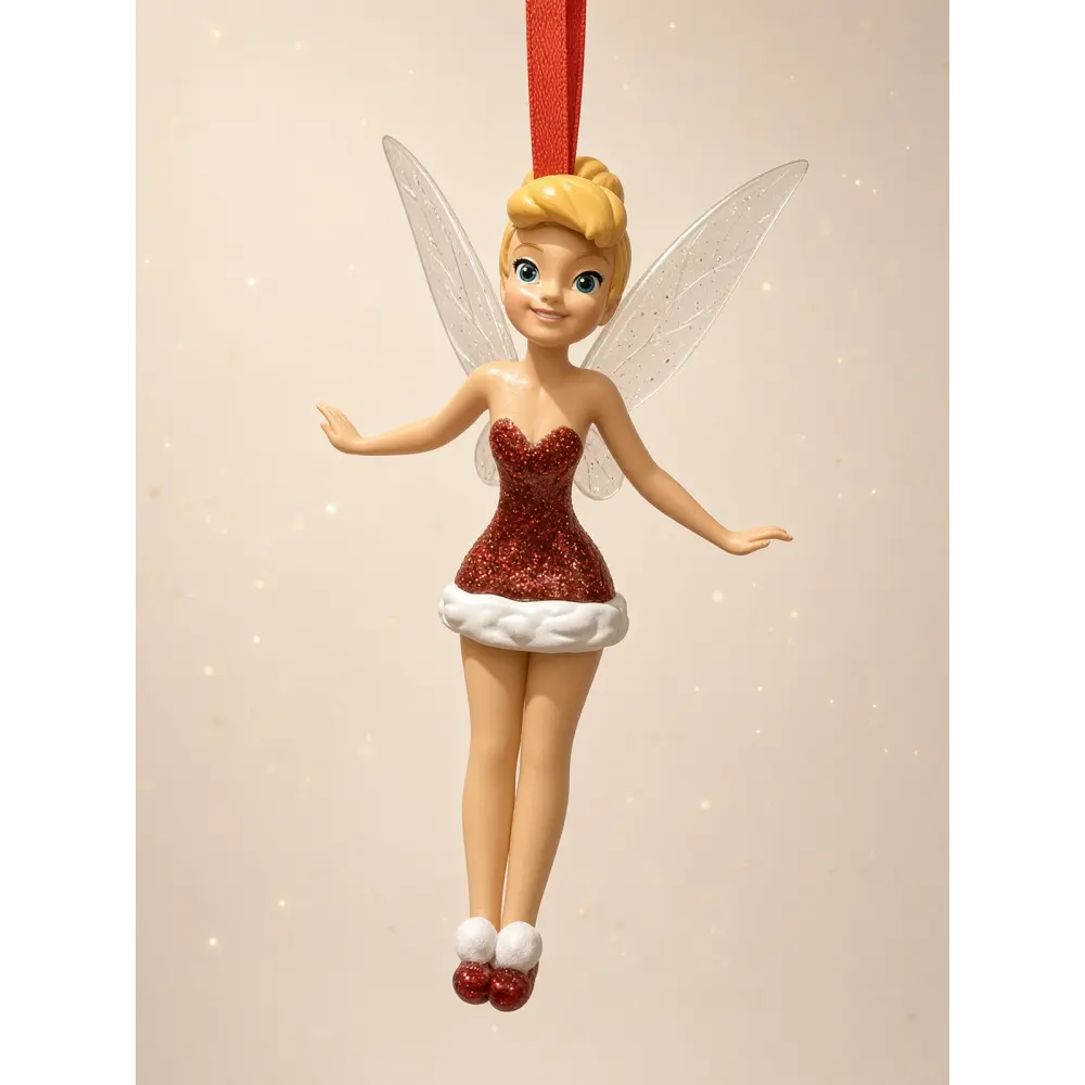 Ornamento de Navidad Campanilla Disney – Vestimenta Roja de Navidad