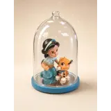 Weihnachtsdekoration Jasmine und Rajah unter Glasglocke – Disney Aladdin