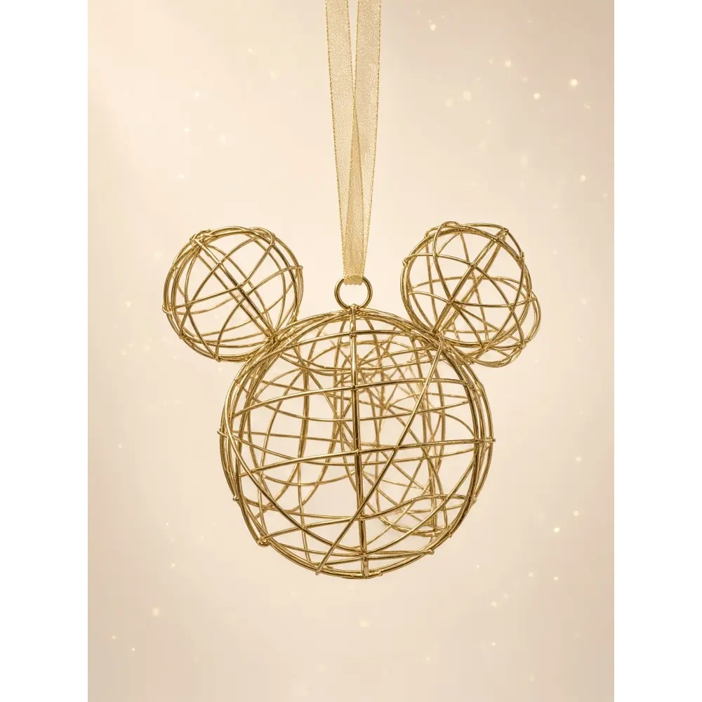 Gold cut-out Mickey Christmas decoration – Disneyland Paris