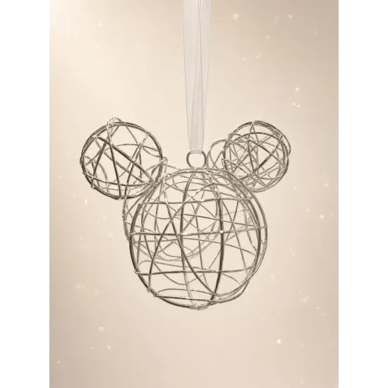 Silver openwork Mickey Mouse Christmas decoration – Disneyland paris
