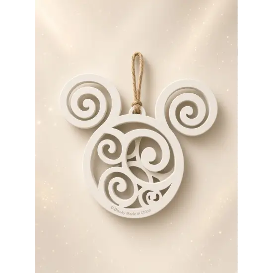White openwork Mickey Mouse Christmas decoration with arabesques – Disney