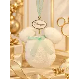 White Plush Mickey Head Christmas Ornament – Disneyland Paris