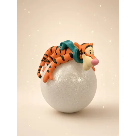Tigger Christmas bauble on a silver ball – Disneyland Paris