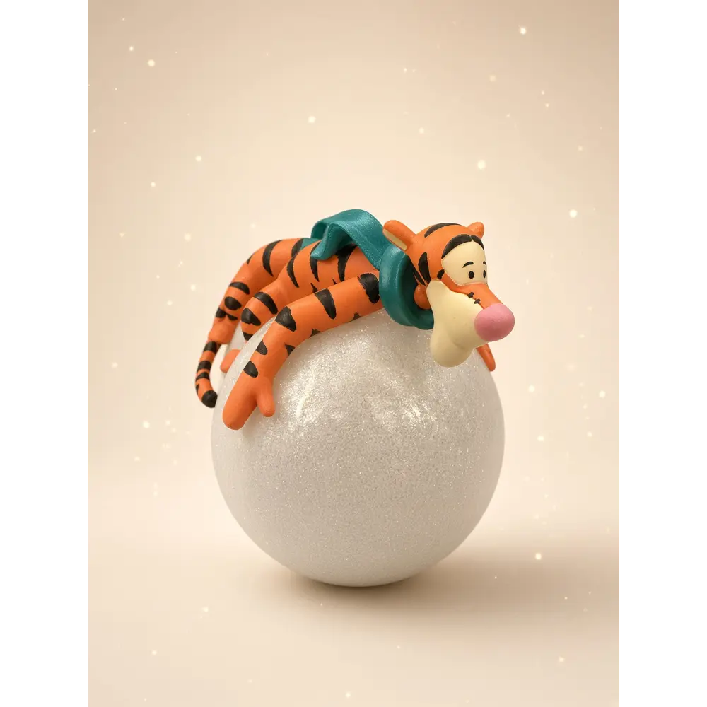 Tigger Christmas bauble on a silver ball – Disneyland Paris