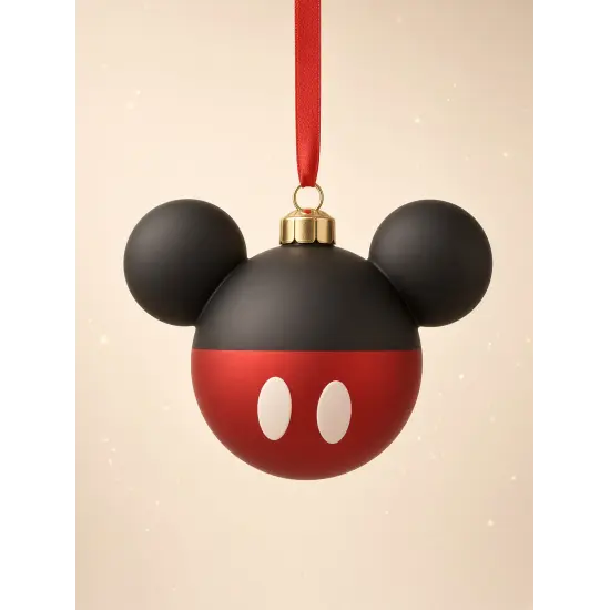 Red and black Mickey Mouse Christmas bauble – Disneyland Paris