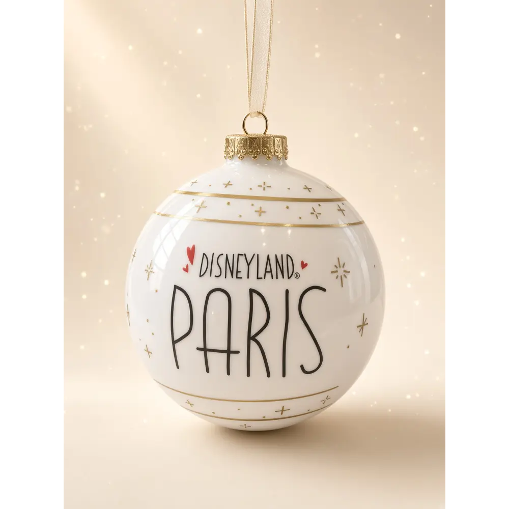 Weiße und goldene Weihnachtskugel Disneyland Paris – Die Aristocats