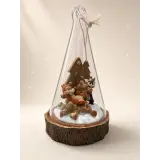 Disney Tic and Tac Christmas Decoration under a Transparent Bell
