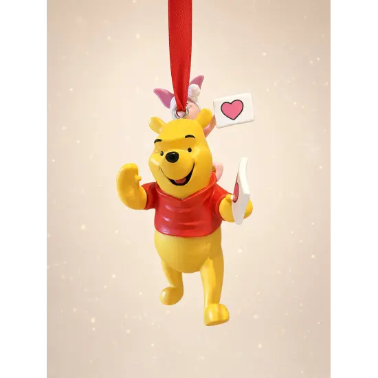 Weihnachtsdekoration Winnie the Pooh und Schweinchen mit Brief – Disneyland Paris
