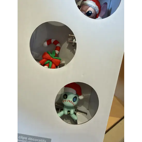 Lote de 5 clips decorativos de Navidad Stitch, Angel y Souillon – Disney