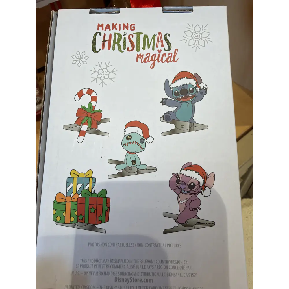 Set mit 5 dekorativen Weihnachtsclips Stitch, Angel und Souillon – Disney