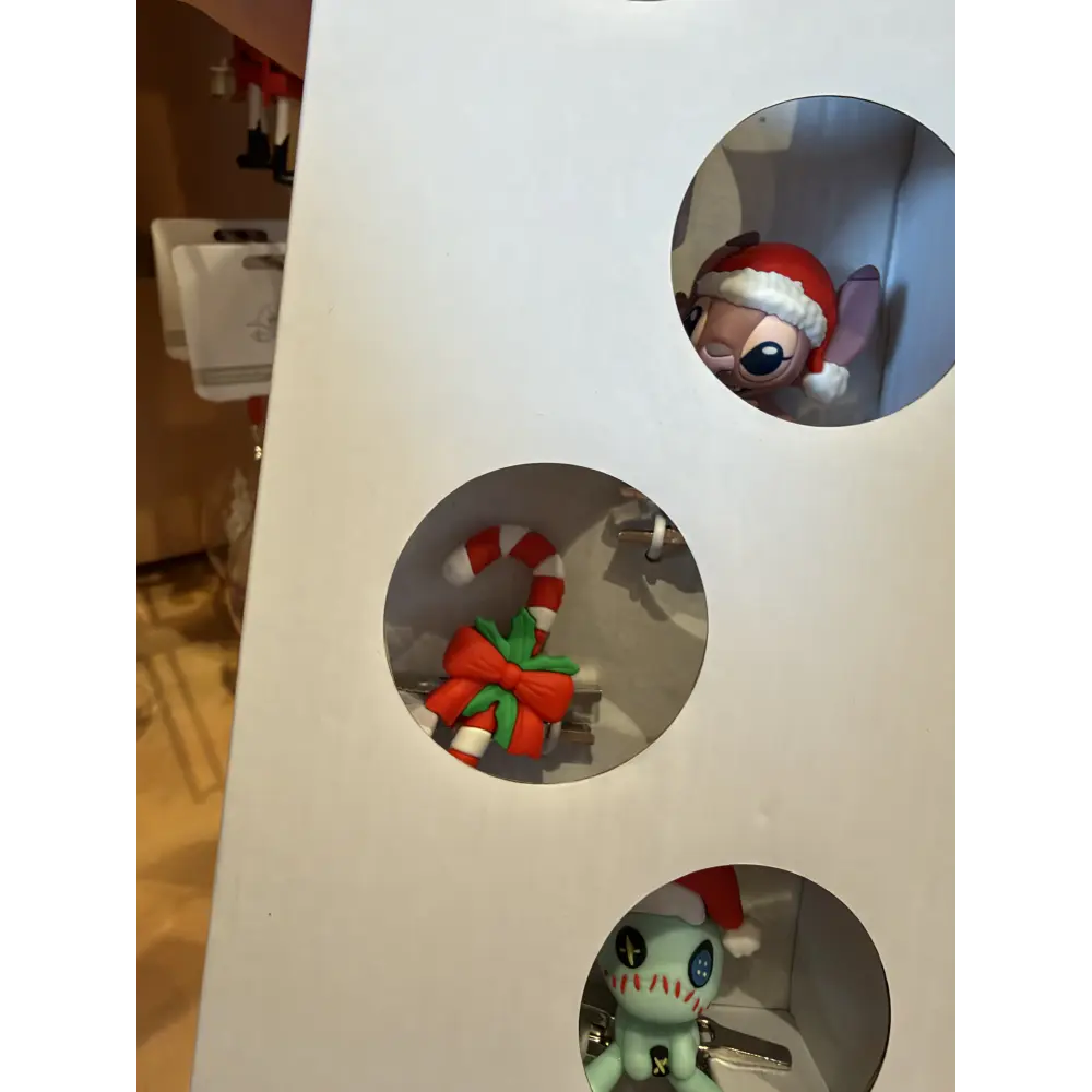 Lote de 5 clips decorativos de Navidad Stitch, Angel y Souillon – Disney