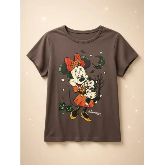 Kinder-T-Shirt Minnie und Figaro Halloween – Disneyland Paris