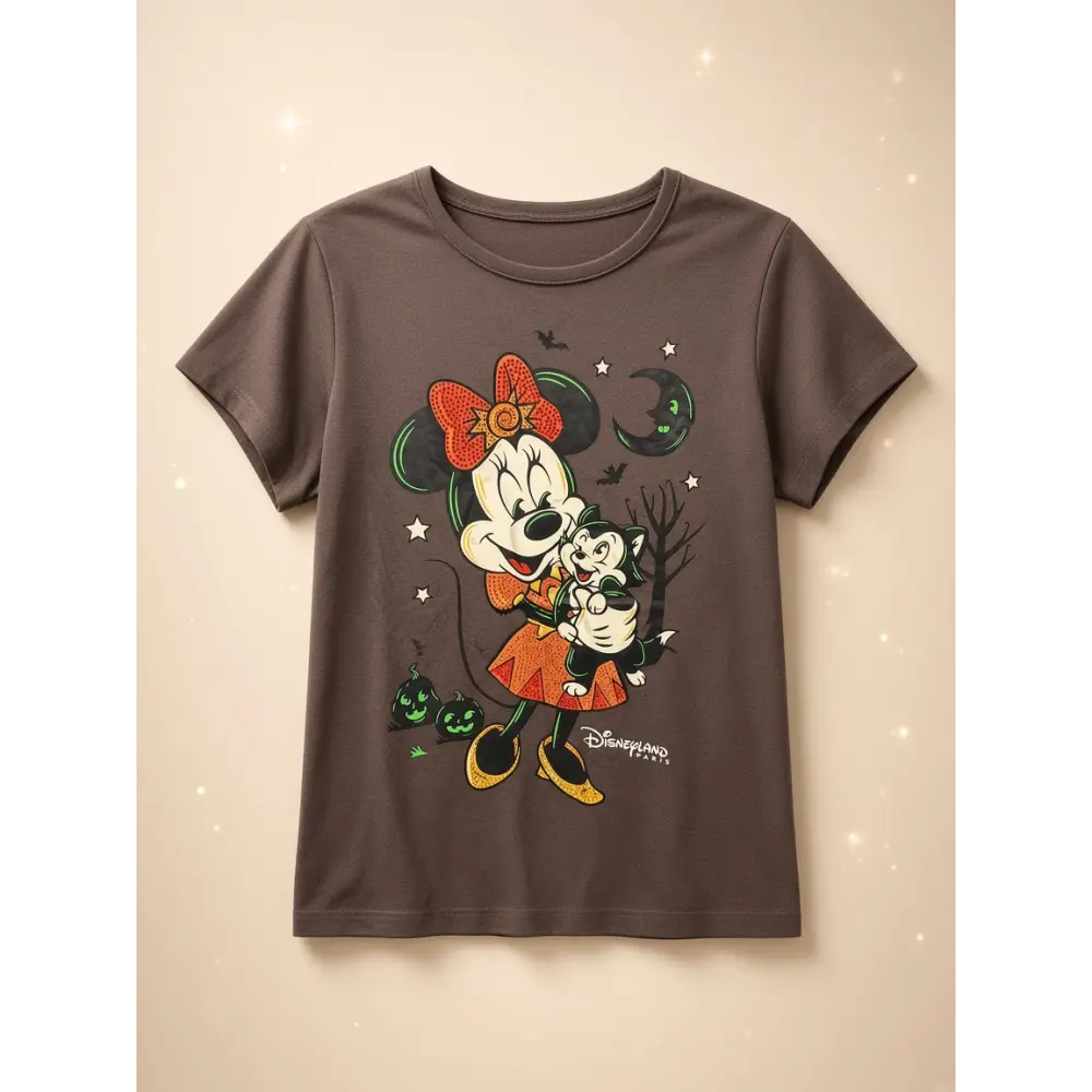 Kinder-T-Shirt Minnie und Figaro Halloween – Disneyland Paris