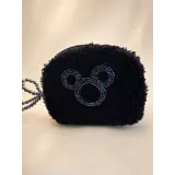 Disney Mickey Mouse Black Bouclé-Effect Coin Purse – Iridescent Beads