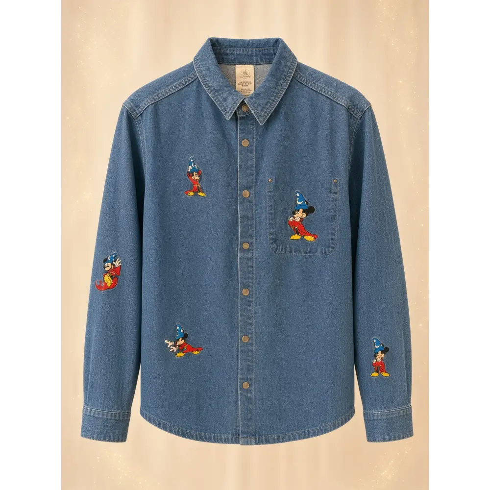 Jeanshemd für Erwachsene mit Mickey aus Fantasia, Der Zauberlehrling – Disneyland Paris