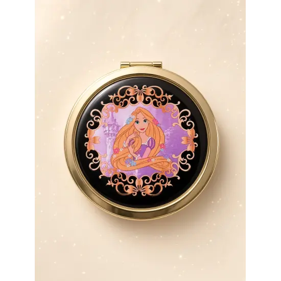 Arribas Disney Tangled Pocket Mirror – Gold Finish