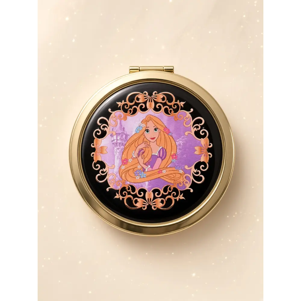 Arribas Disney Rapunzel Taschenspiegel – Goldfarbene Oberfläche