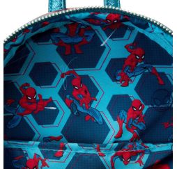 Marvel Sac à Dos Loungefly Spider Man effet métallique