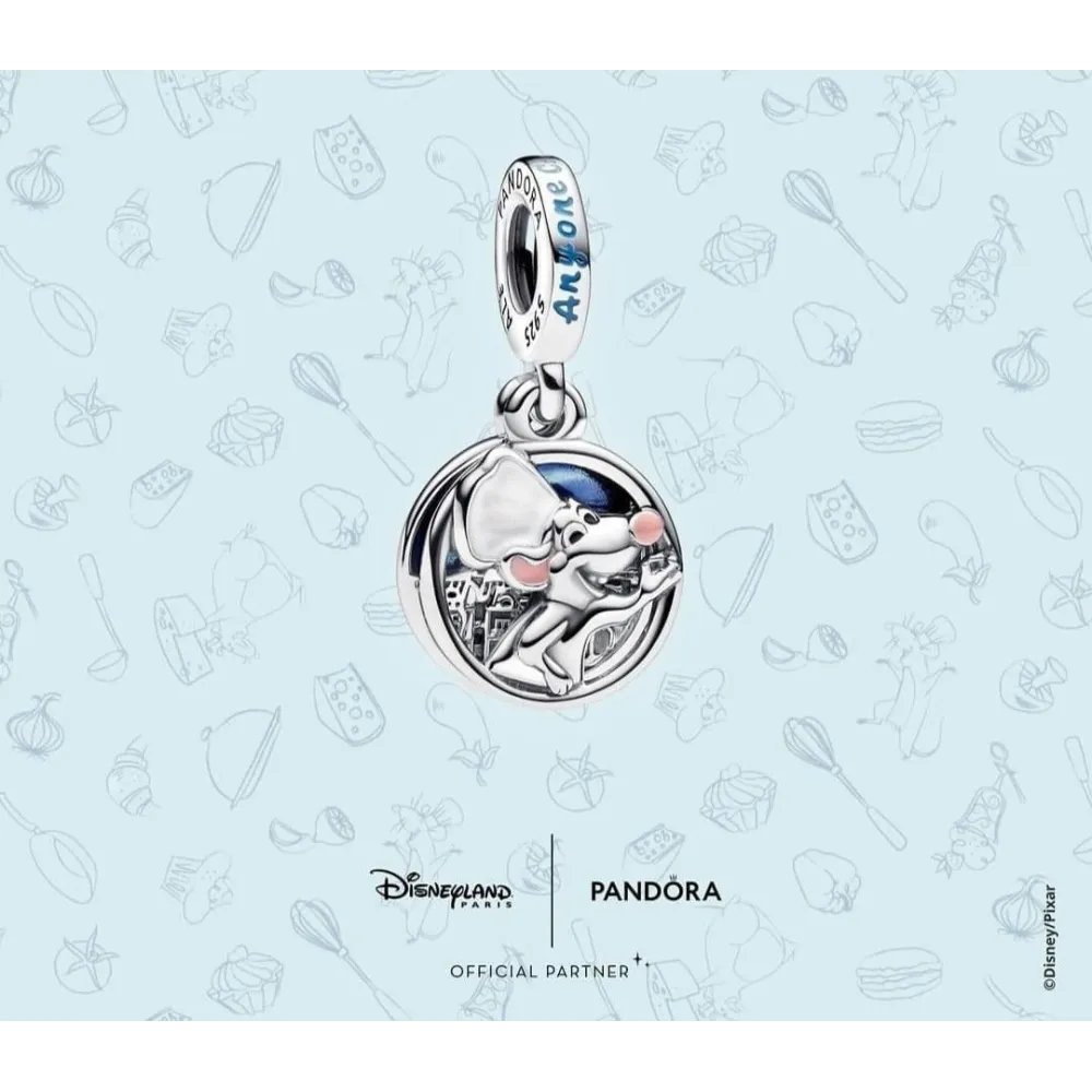 Charm Pandora Disney Remy Ratatouille “I’m Cook!” argent exclusivité Disenyland Paris