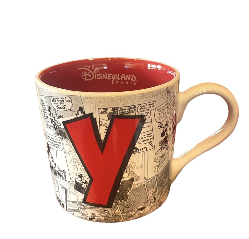 Disney Mug Alphabet Lettre Y Disneyland Paris