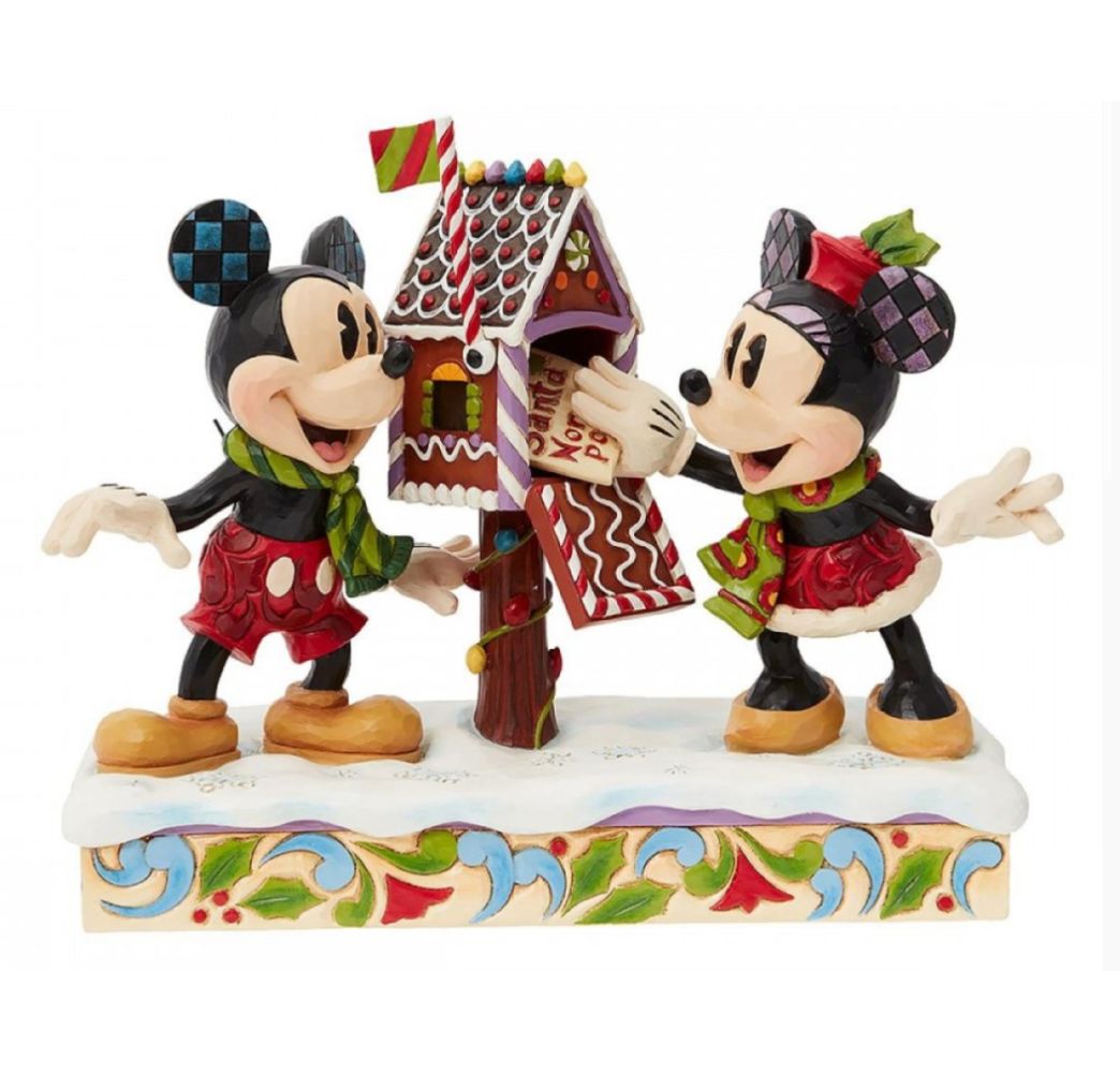 Disney Traditions Figurine Figurine Mickey et Minnie Lettre de Noël