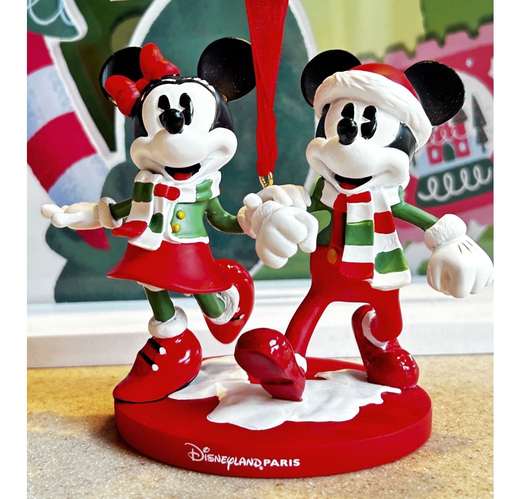 Disney Ornement Duo Mickey Minnie Disneyland Paris Noël