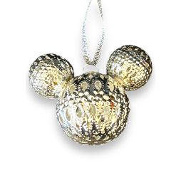 Ornements tête Mickey x3 argent Disneyland Paris