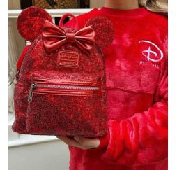 Disney Loungefly Sequin Collection Red Rouge Disneyland Paris