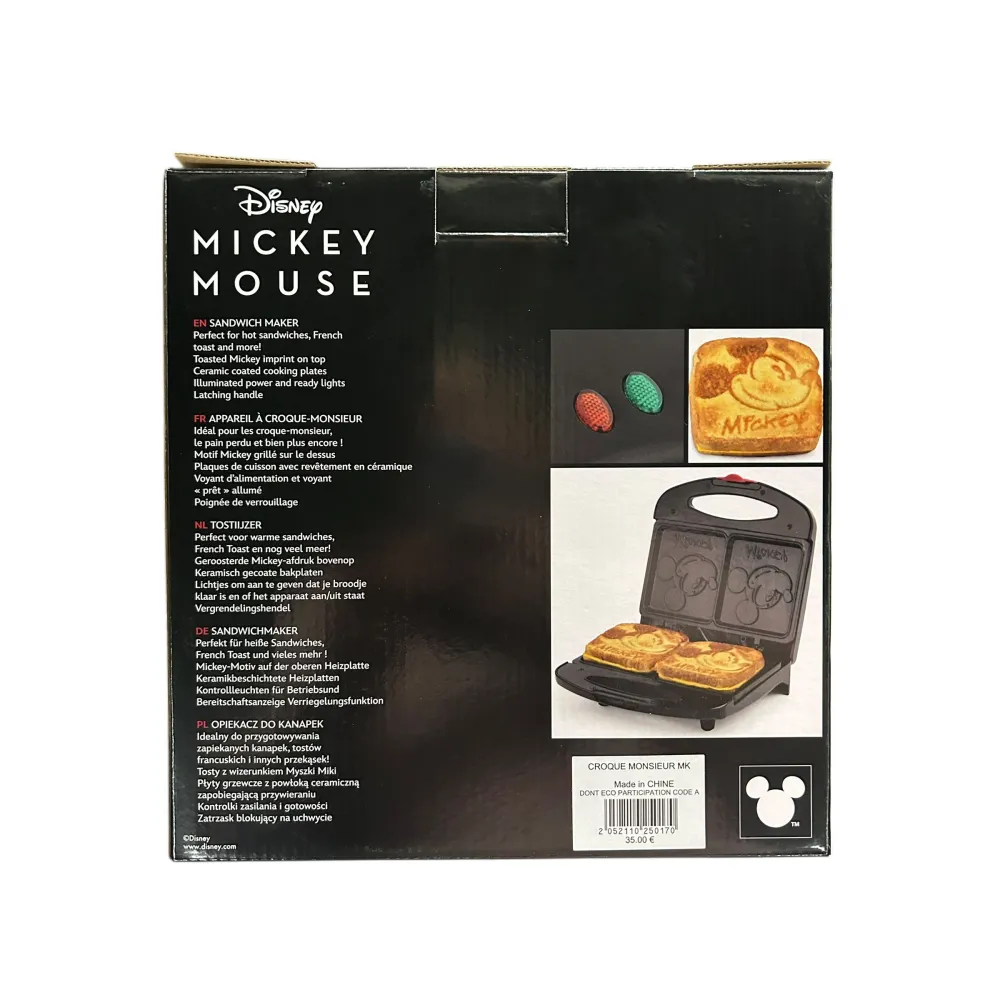 Disney Appareil à croque-monsieur Mickey Disneyland Paris