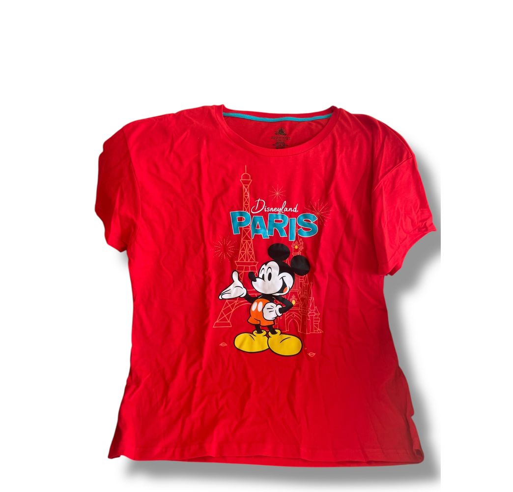Disney t-shirt Paris 8 Rouge Disneyland Paris