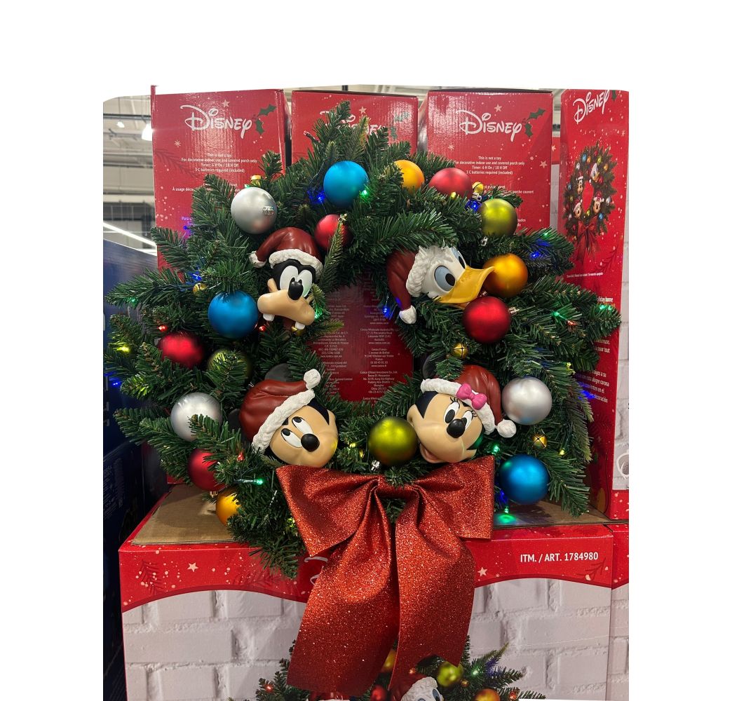Disney couronne de Noël lumineuse costco