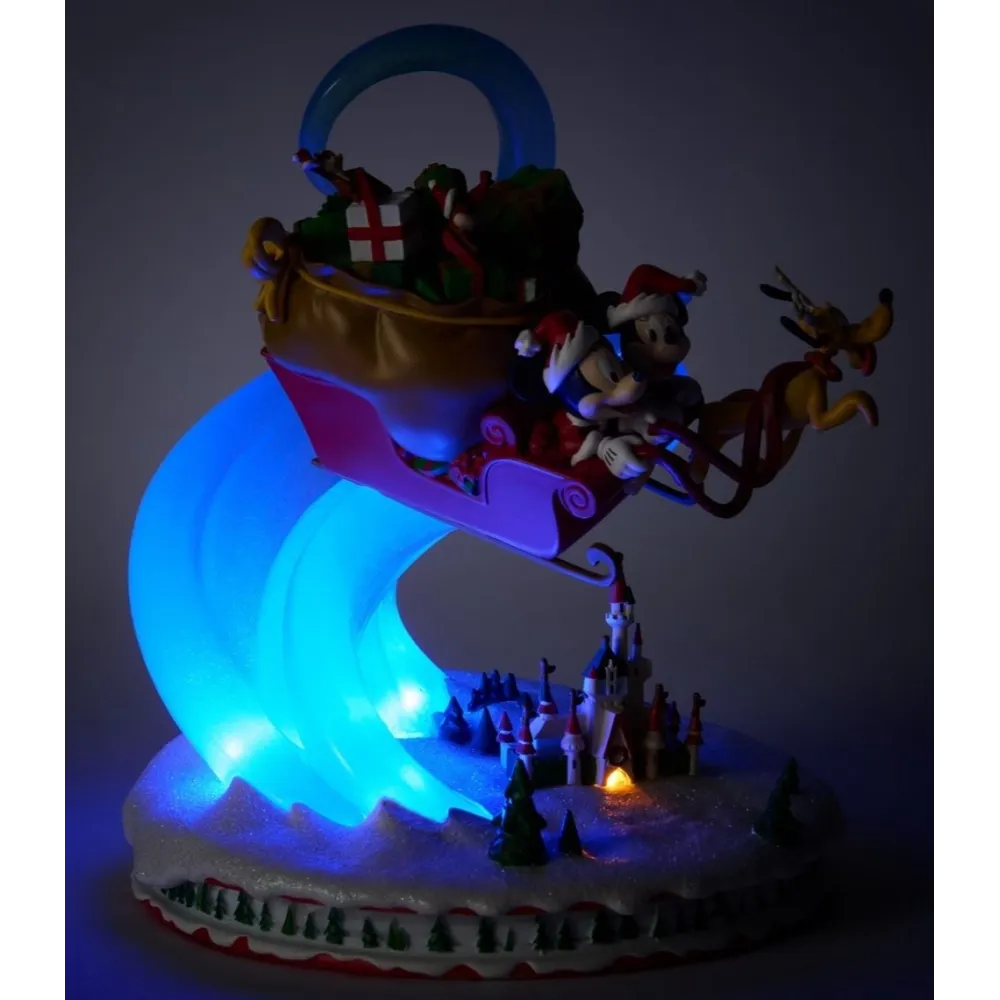 Mickey & Freunde leuchtende und musikalische Schlittenfigur – Weihnachten Disneyland Paris