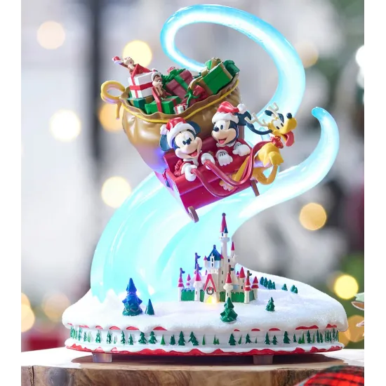 Figura de Mickey y amigos trineo luminoso y musical – Navidad Disneyland Paris