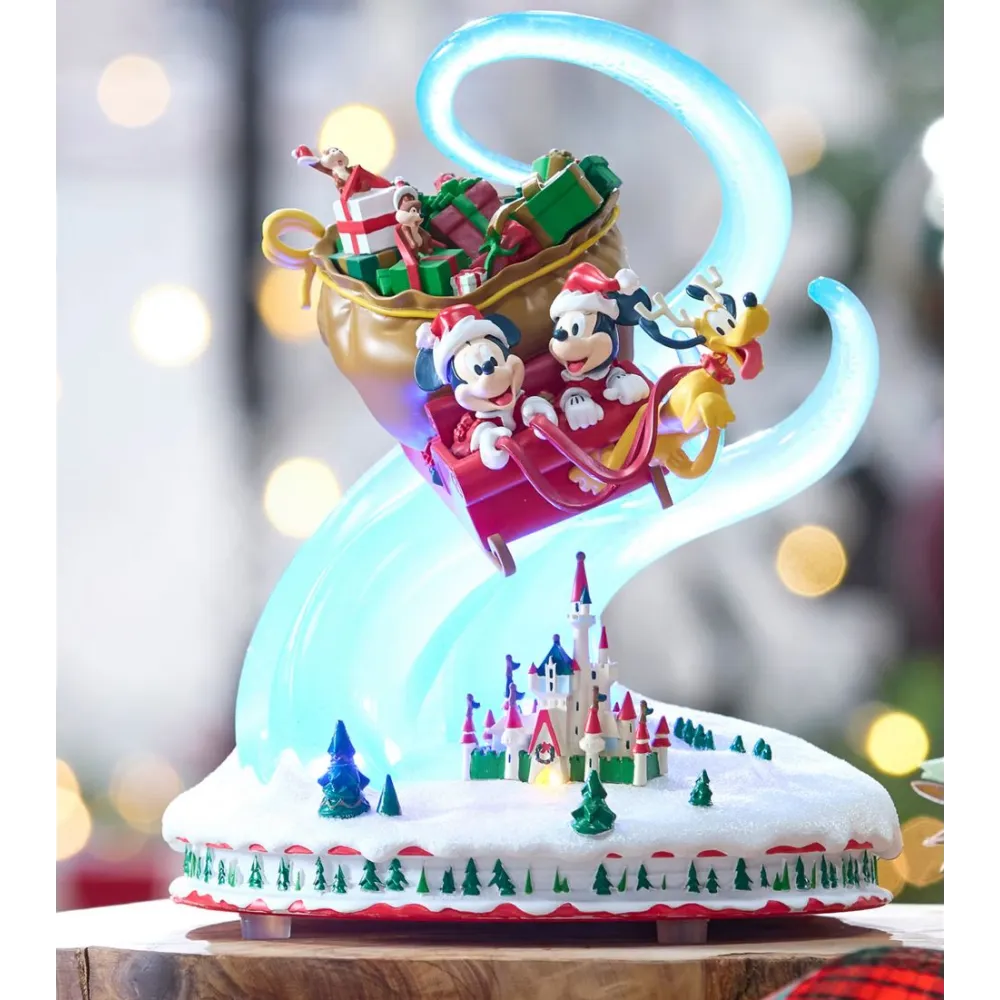 Figura de Mickey y amigos trineo luminoso y musical – Navidad Disneyland Paris