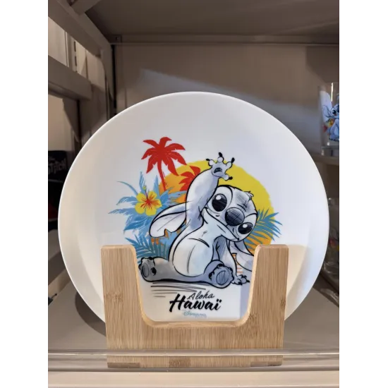 ASSIETTE STITCH GRAND MODELE COLLECTION HAWAII DISNEYLAND PARIS