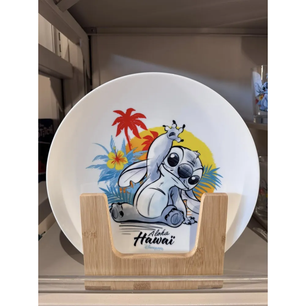 ASSIETTE STITCH GRAND MODELE COLLECTION HAWAII DISNEYLAND PARIS