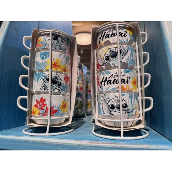 Disney Set de tasses expresso Stitch Disneyland Paris