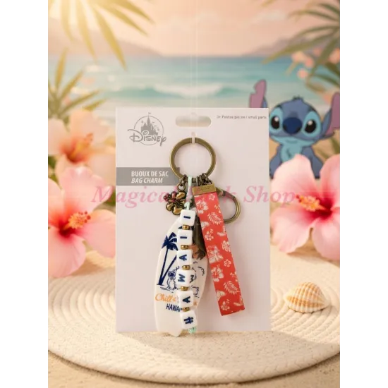 KEYCHAIN STITCH HAWAII CHILL AND RELAX DISNEYLAND PARIS