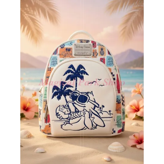 LOUNGEFLY BACKPACK STITCH HAWAII CHILL AND RELAX DISNEYLAND PARIS