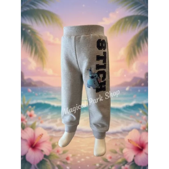 CHILD GREY JOGGING BOTTOMS STITCH DISNEYLAND PARIS