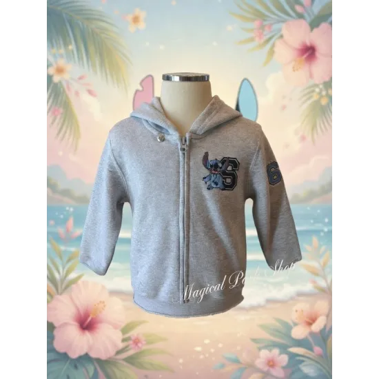 ZIP-UP HOODIE STITCH GREY CHILD DISNEYLAND PARIS