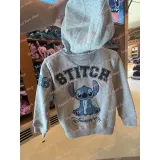 SWEAT A CAPUCHE ZIPPE STITCH GRIS ENFANT DISNEYLAND PARIS
